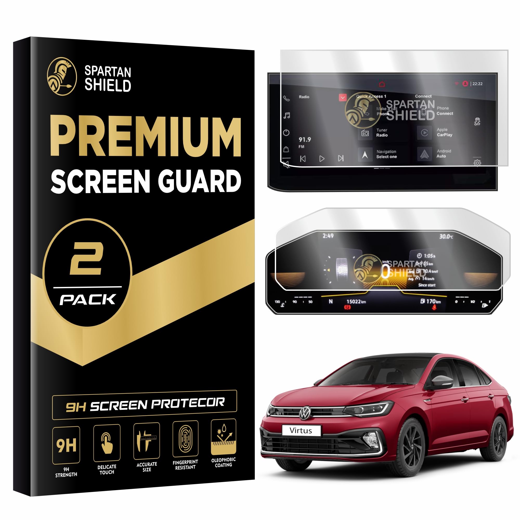 Spartan Shield INFOTAINMENT SCREEN (10.1") + INSTRUMENT CLUSTER Guard For VOLKSWAGEN VIRTUS || 9H Digital Screen Protector || VW Car Display Accessories [Not Tempered Glass] (Virtus Combo) (B0CD64KJ1K) Amazon Price History, Amazon Price Tracker