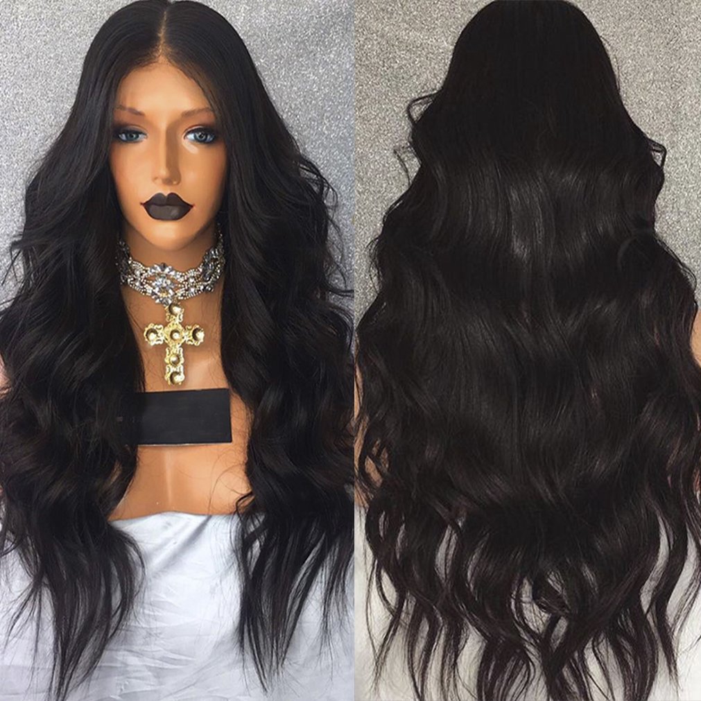 Glueless 360 Lace Frontal Wig Pre Plucked 180% Density Body Wave 360 Lace Wig Human Hair with Baby Hair Full Lace Wig with Natural Hairline (26" 180% Density, Glueless Full lace wig)