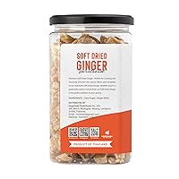 Vista 3 de Homtiem Jengibre cristalizado seco (16 onzas), suave, masticable y delicioso, sin colores artificiales, fácil de comer, mantener y usar, piezas