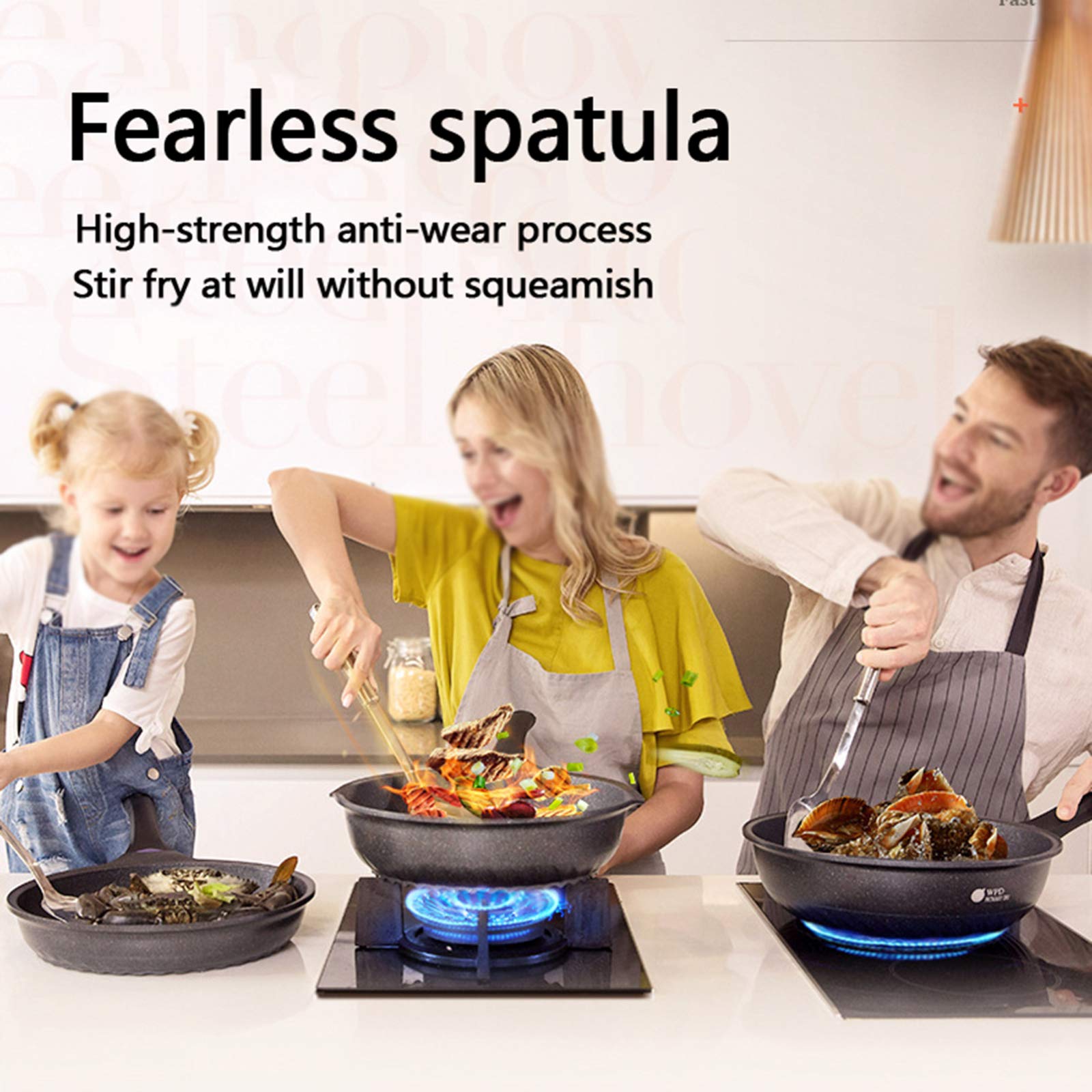 Wok z powłoką nieprzywierającą i pokrywką – niezbędne wyposażenie kuchni i domu – do smażenia, duża patelnia z aluminiowym dnem o średnicy 32 cm – patelnia indukcyjna z powłoką nieprzywieraj
