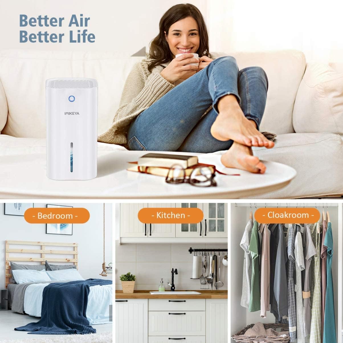 900ml Portable Small Electric with Auto Shut Off Ultra Quiet for Home Kitchen Wardrobe Bathroom