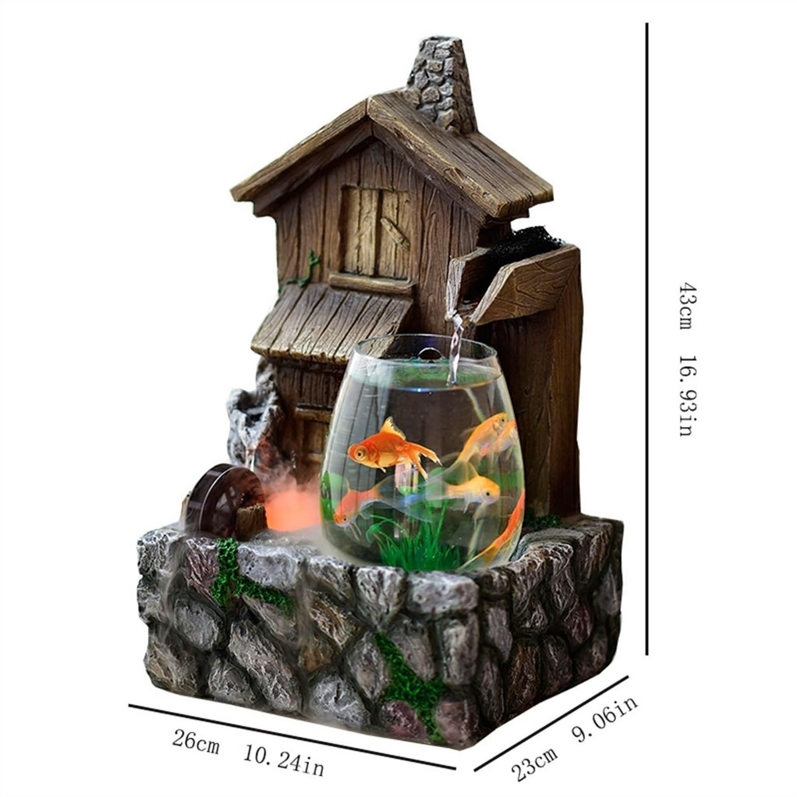Acquario Acquario Creativo Vetro Ovale Acquario Serbatoio Addensato Piccola Casa Forma Acquario Desktop Serbatoio Ecologico Ornamenti da Tavolo per Interni Decorazioni per Acquario