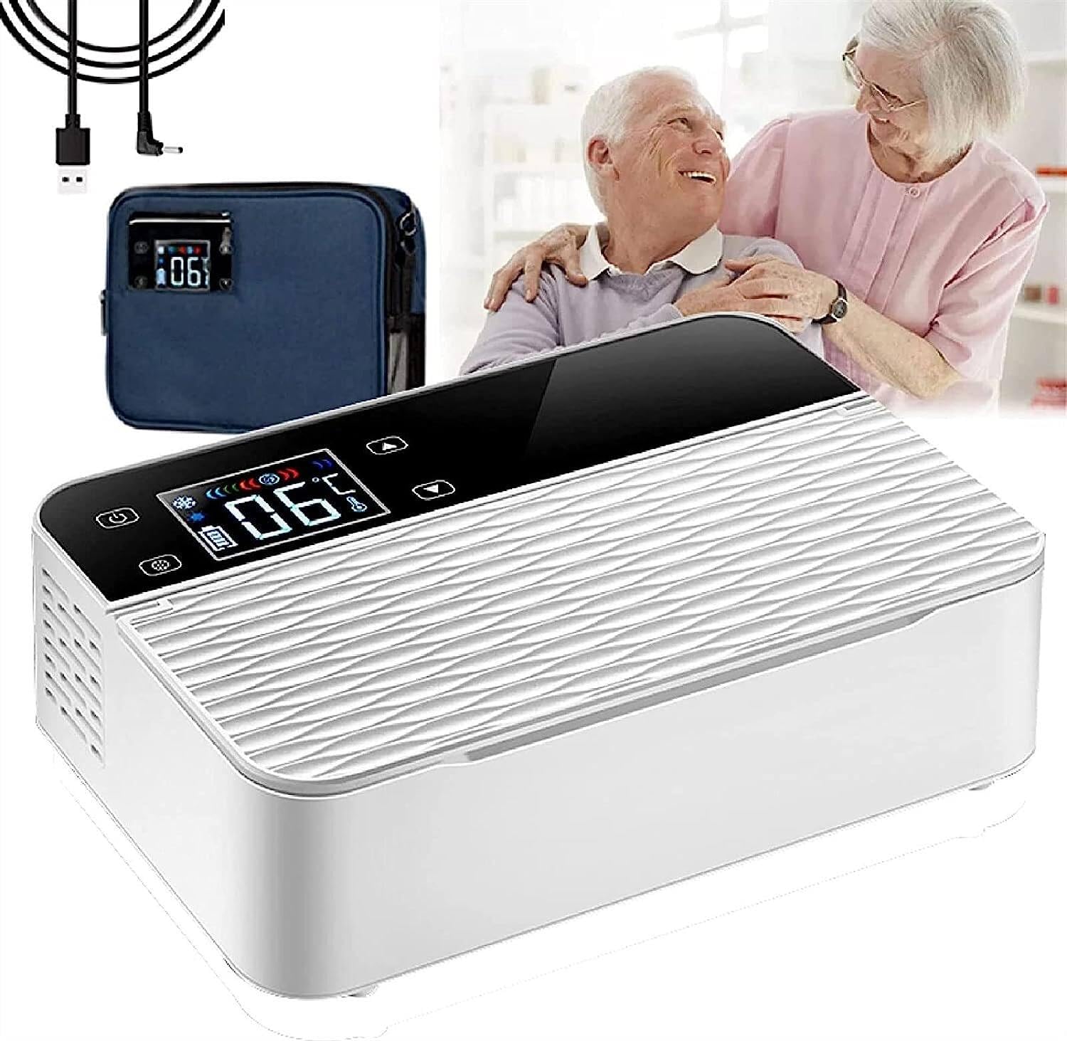 PixCy Neveras De Insulina Eléctrico,Caja Nevera Portátil para Insulina Medicamentos,Termostato Enfriador De Medicamentos,Mini Nevera Portátil para Medicinas LCD Temperatura Constante