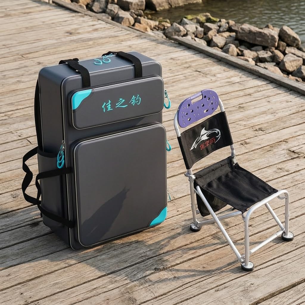 Zaino da Pesca Impermeabile e Borsa Porta Canne per Attrezzatura da Pesca, Rinforzato con Filo d'Acciaio, per lago, Borsa principale stile europeo 70cm, 70cm