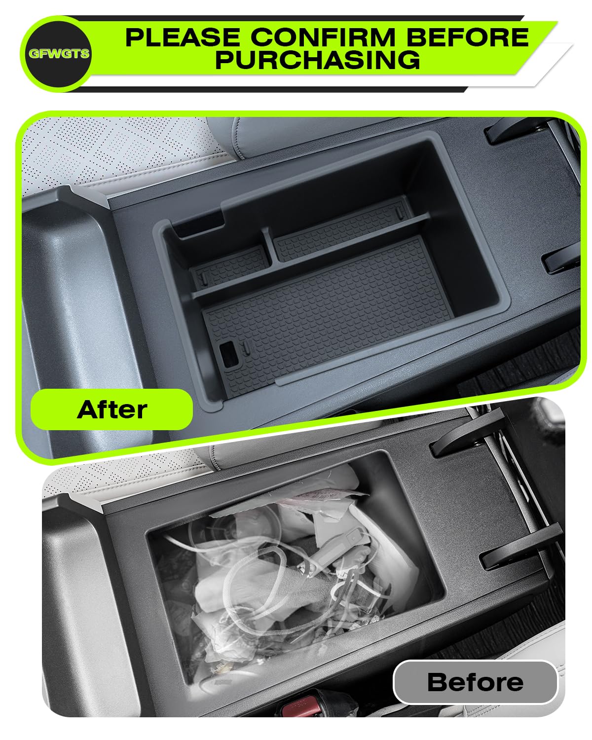 [5 pezzi] Set scatola portaoggetti per console centrale per BYD Atto 2 EV DM-i 2026 (Non per Atto 2 2025), tappetino di ricarica in silicone, vano portaoggetti, organizer per bracciolo, vano