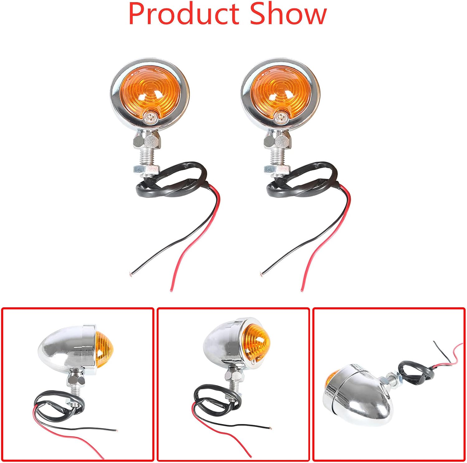 LABLT Motorcycle Passing Driving Spot Fog Light Turn Signal Light Bar with Bracket Set