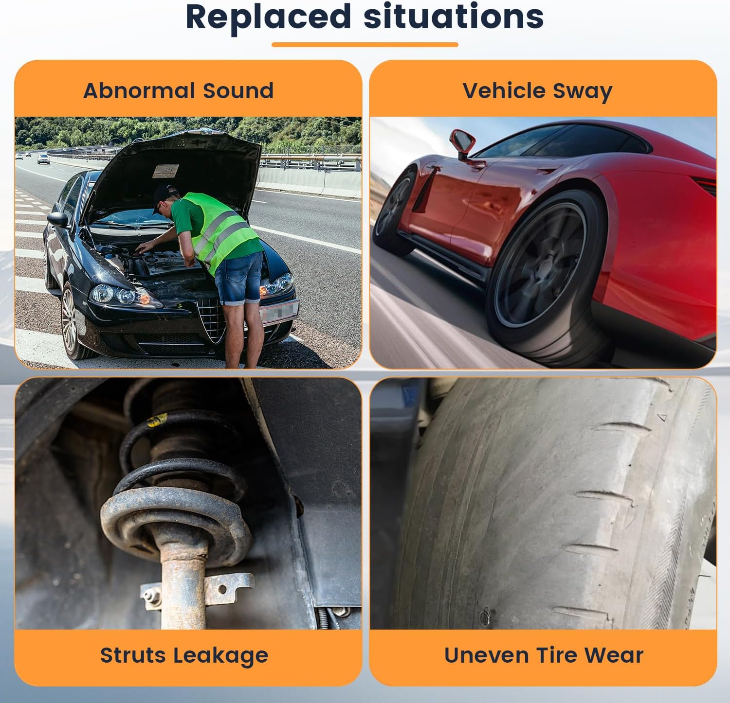 2PCs Front Struts w/Coil Spring Assembly for 2009-2013 Ford F150 4WD 171141 (2009-2013)