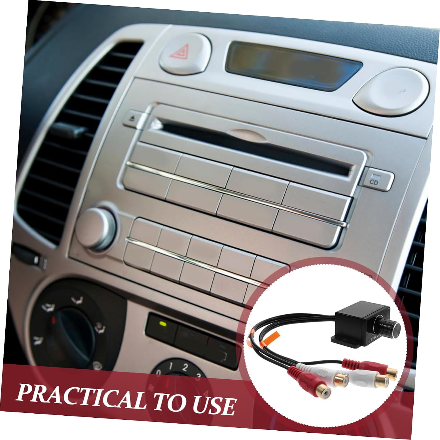 Bass Knob Car Audio Amplifier RCA Remote Volume Controller with Dual Inputs Outputs Compact Design for Easy Use Cars and Motorcycles Versatile Compatibility