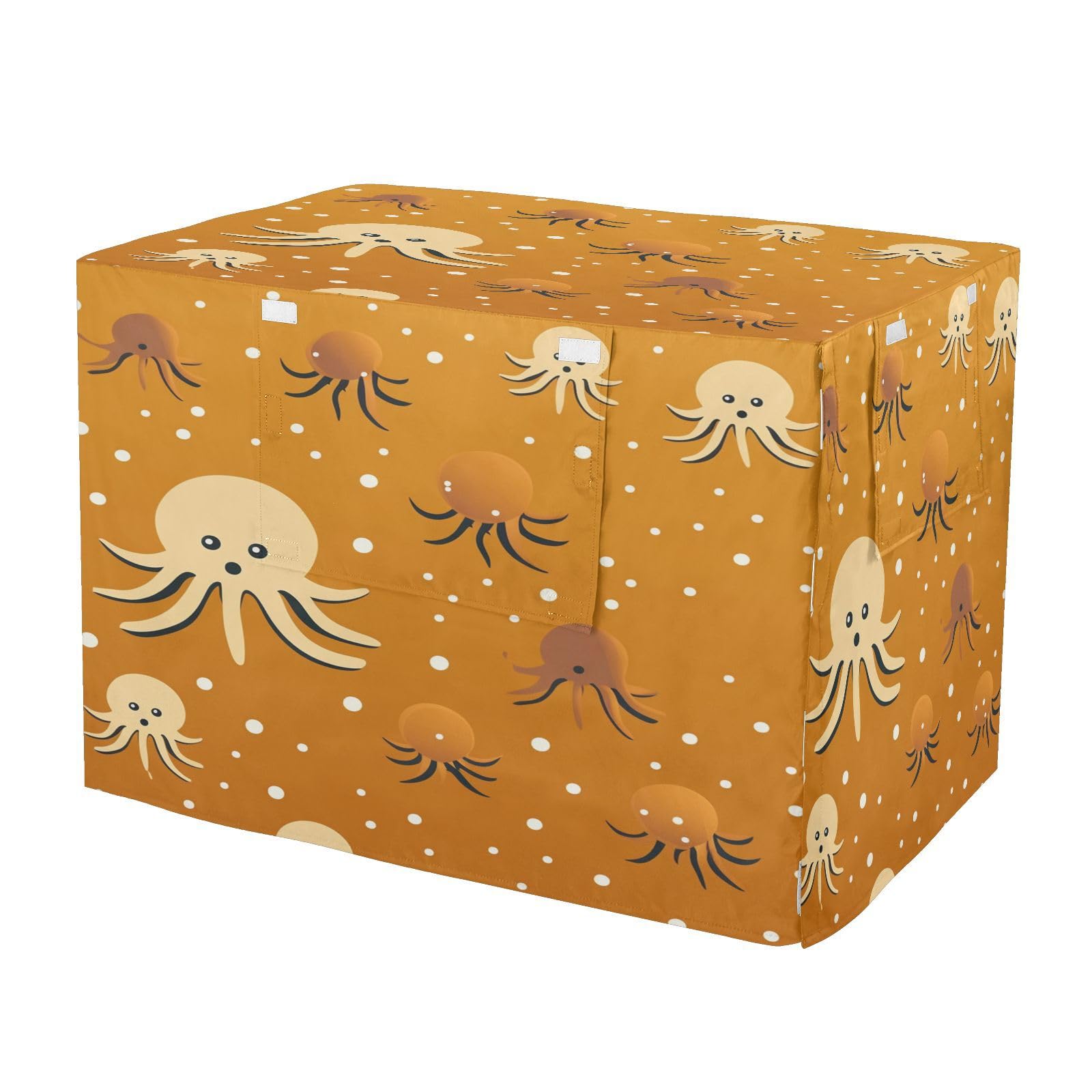 Housse cage chien et chat imperméable avec motif pieuvre dorée pour intérieur et extérieur