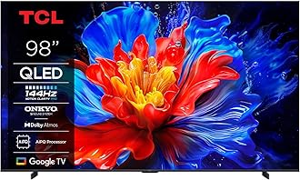 98-Inch QLED 4K Smart TV (98P8K, 2025 Model) | Google TV, 144Hz Refresh Rate, HDR10+, AiPQ Pro Processor, ONKYO 2.1 Hi-Fi System, Dolby Atmos, DTS Virtual:X, MEMC, HVA Panel, Slim Uni-body Design