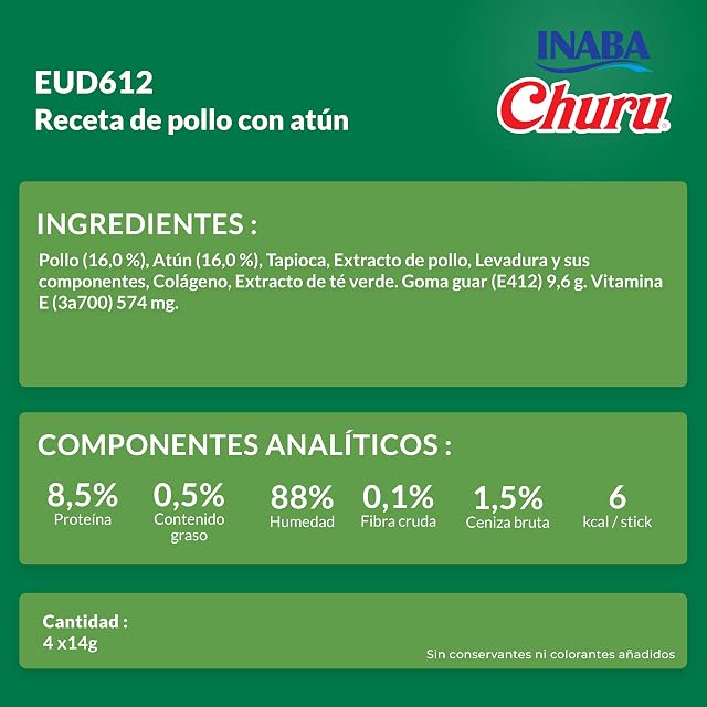 Foto 7 de 7 de INABA Churu Perros - Receta Saludable de Pollo con Atún - Golosinas para Dar de Comer con la Mano