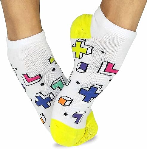 Miniatura 4 de Calcetines tobilleros coloridos de corte bajo para mujeres y niñas 9-11 de algodón acrílico, 6 pares de calcetines de regalo para su escuela