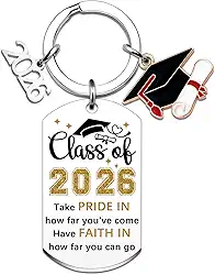 Presentes de formatura 2026 para ela ele chaveiro de formatura classe de 2026 presentes para mulheres e homens, presente de pós-graduação para estudantes de mestrado do ensino médio, presente