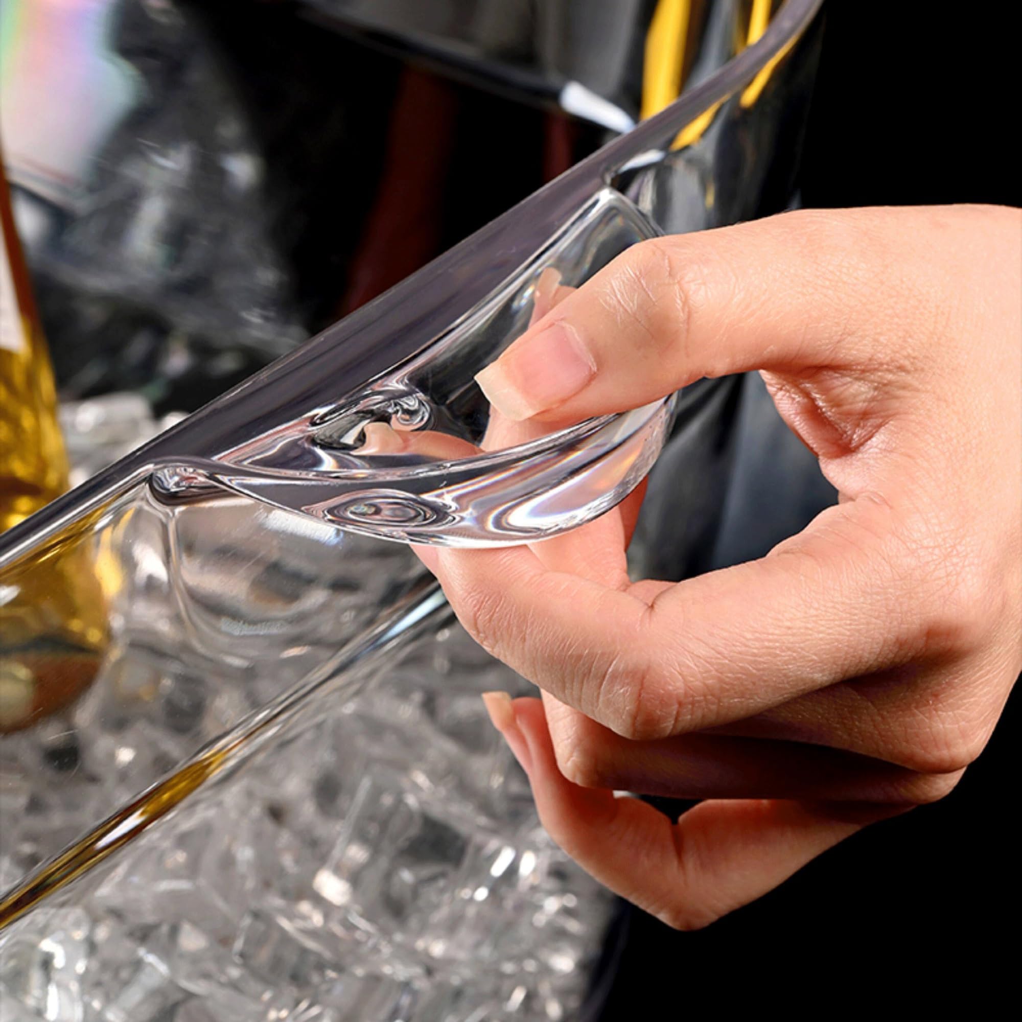 Secchiello per il ghiaccio Secchiello for il ghiaccio in plastica trasparente for uso domestico e ristorante di livello commerciale