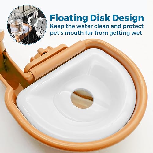 Miniatura 7 de Vannon Botella de agua para mascotas de 16oz, dispensador de tazón de agua por gravedad para jaula, dispensador de agua anti-desbordamiento para
