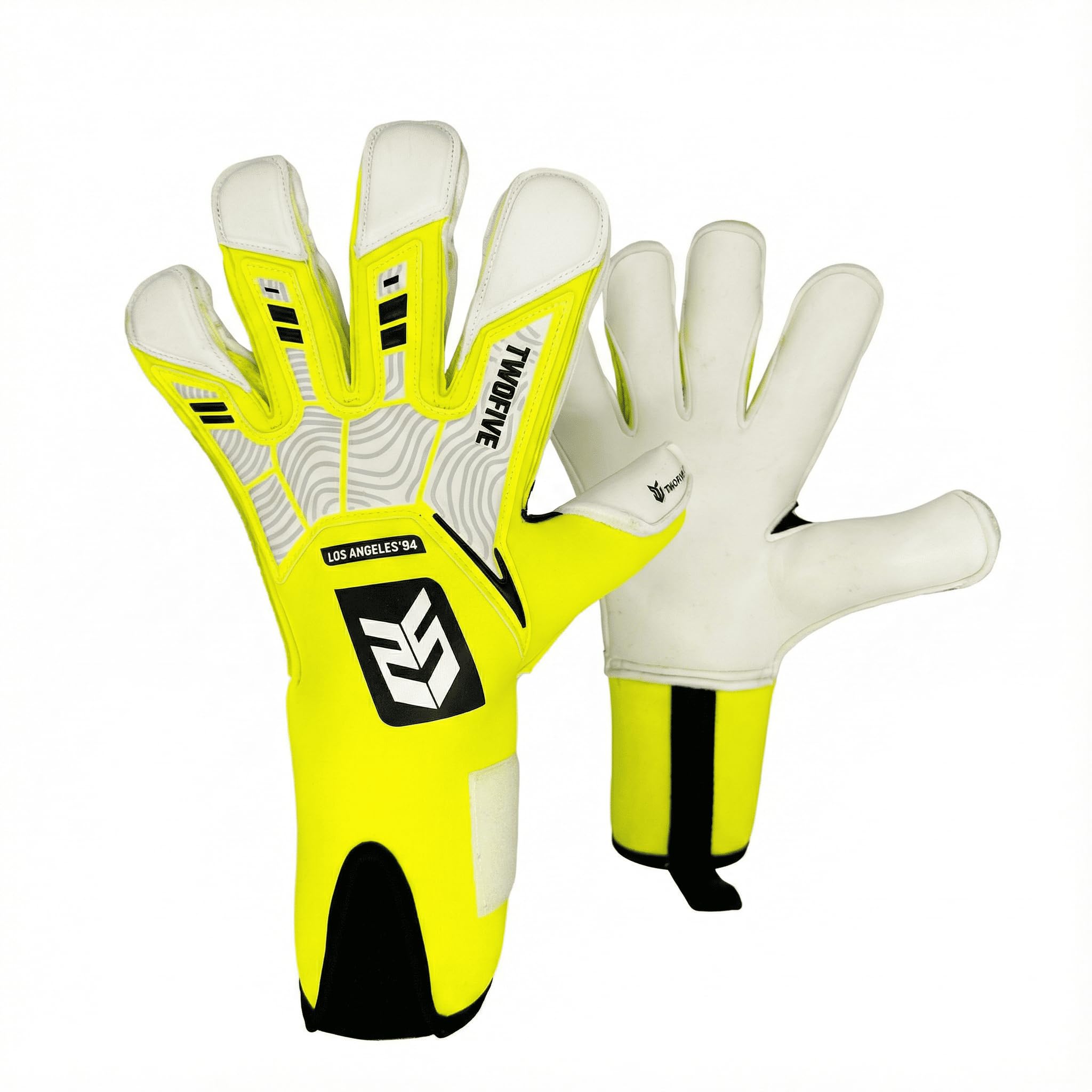TWOFIVE Advance Guantes de Portero para Niños y Jóvenes Talla 4-11 Amarillo Naranja