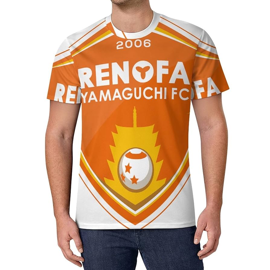 Amazon.co.jp: レノファ山口FC Tシャツ メンズ 半袖 上着 日常