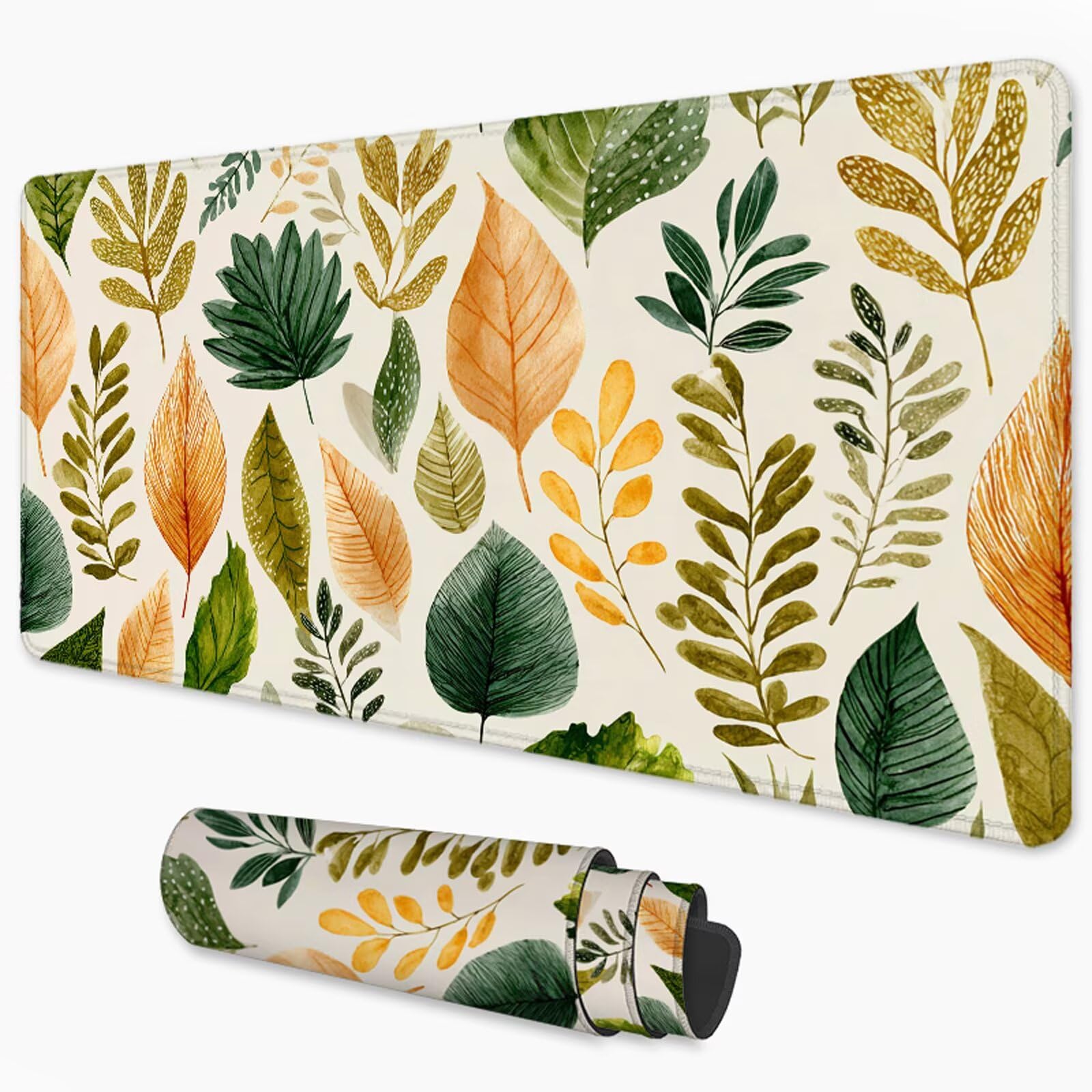 Jesienna podkładka pod mysz XXL 1200 x 600 mm arkusz pod mysz na biurko z wodoodporną powierzchnią i antypoślizgową podstawą, podkładka pod mysz do biura, komputera, poprawia dokładność prędkości 3Y