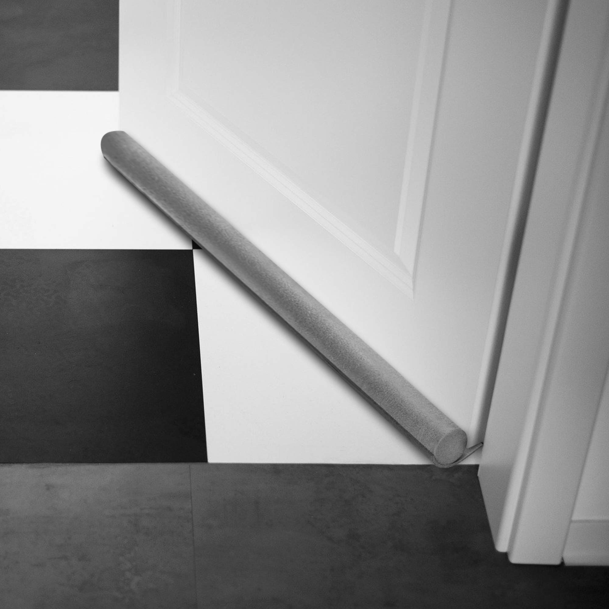 COM-FOUR® 2x paraspifferi per la porta - guarnizione inferiore della porta - paraspifferi con doppia guarnizione - protezione da correnti d'aria e rumore - 86 cm