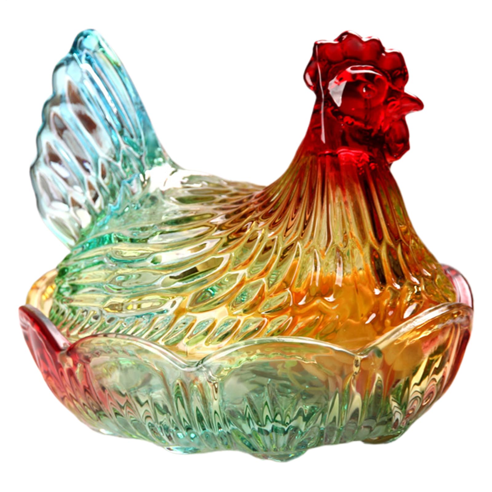In Vetro Con Gallina Sul Per Snack E Dolci | Per Snack A Forma Di Gallina Per Collezionisti Cucina Soggiorno Camera Studio Bagno Libreria Caffè Ingresso Gioielli