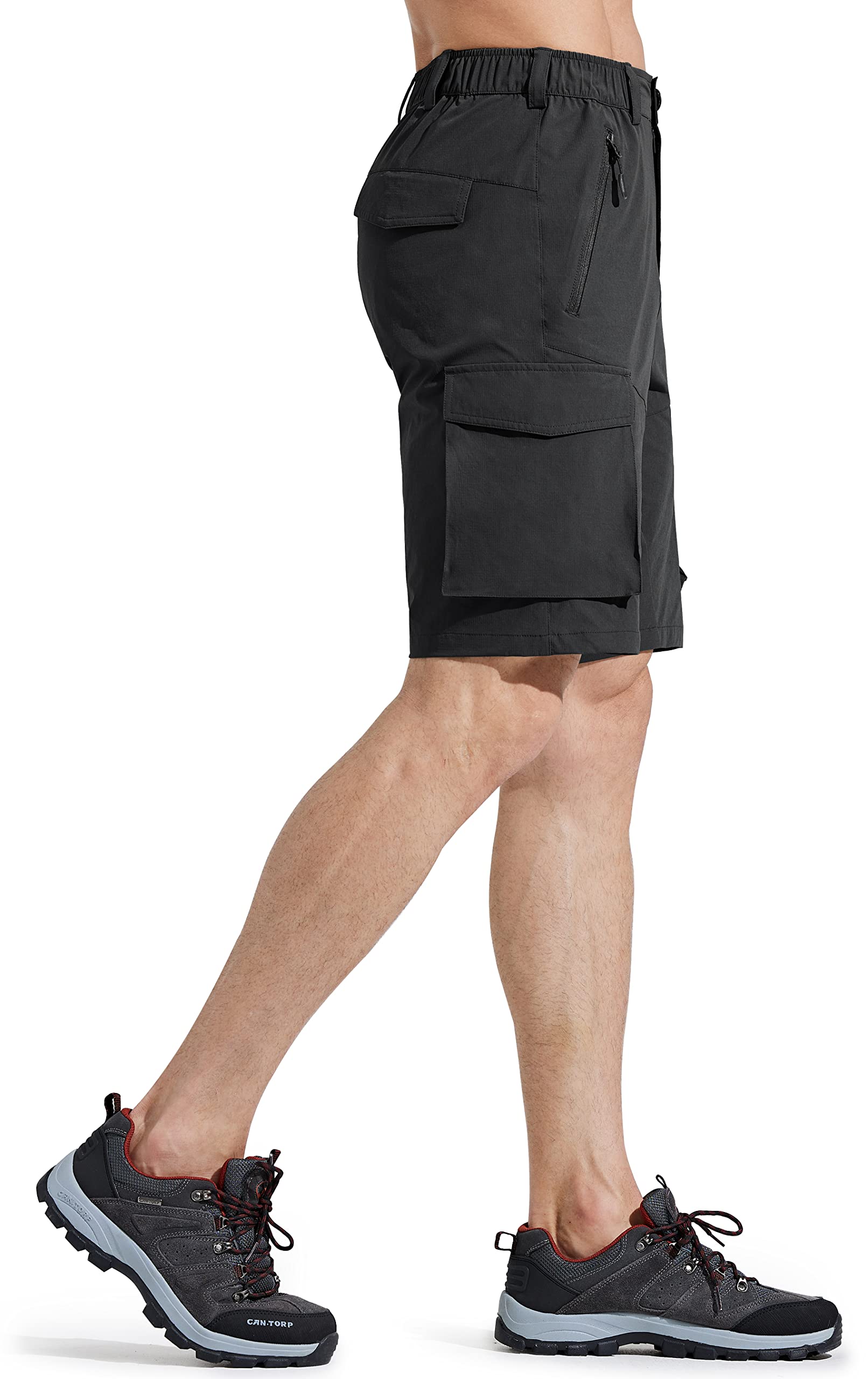 Comallan Pantaloni Corti Uomo Cargo Shorts Asciugatura Rapida da Trekking Montagna Bermuda con Cerniera Tasche