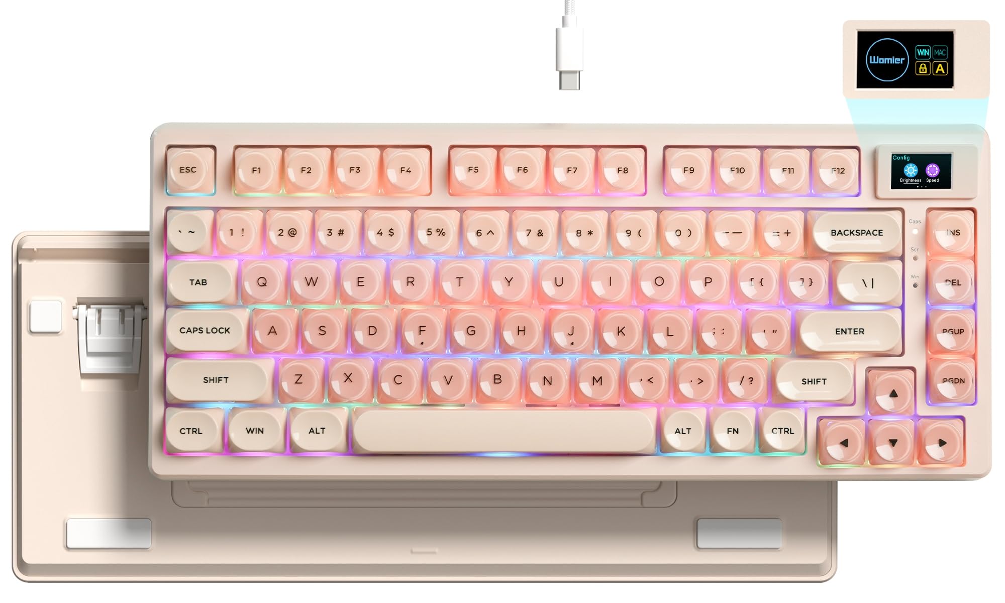 Amazon | Womier SK80 75％メカニカルゲーミングキーボード、カラー