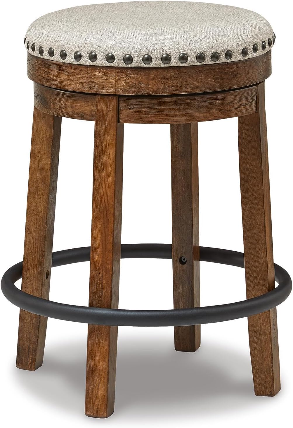 Furniture Valebeck UPH Swivel Stool (1/CN), Brown/Black