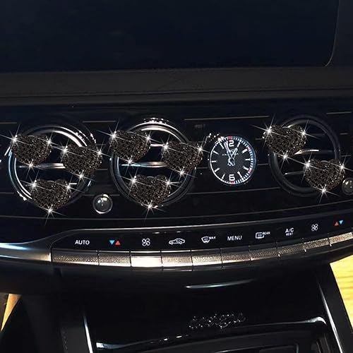 Miniatura 4 de 8 clips de ventilación con forma de corazón brillante, ambientadores de coche con forma de corazón de cristal, clips de ventilación para difusor de