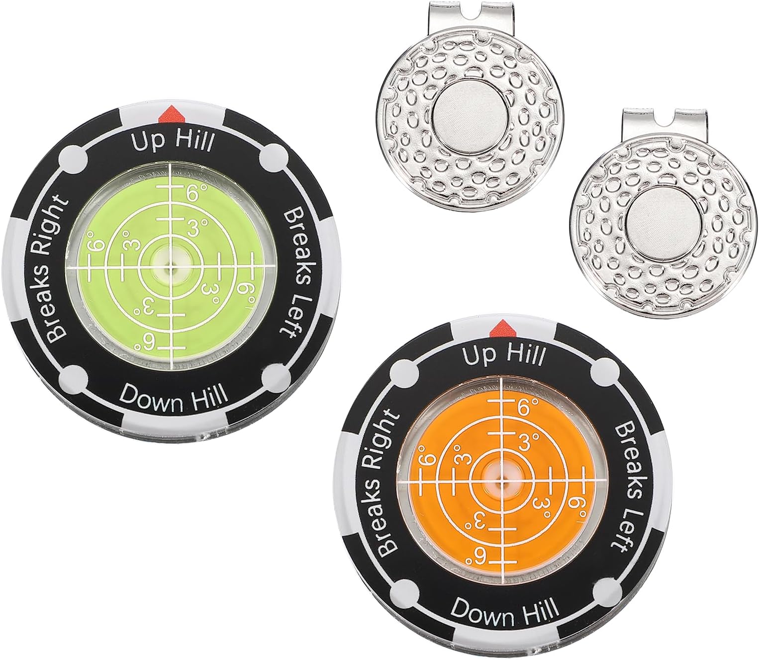 Golf Reader, Golf Ball Marker with High Precision Reading Aid Bubble