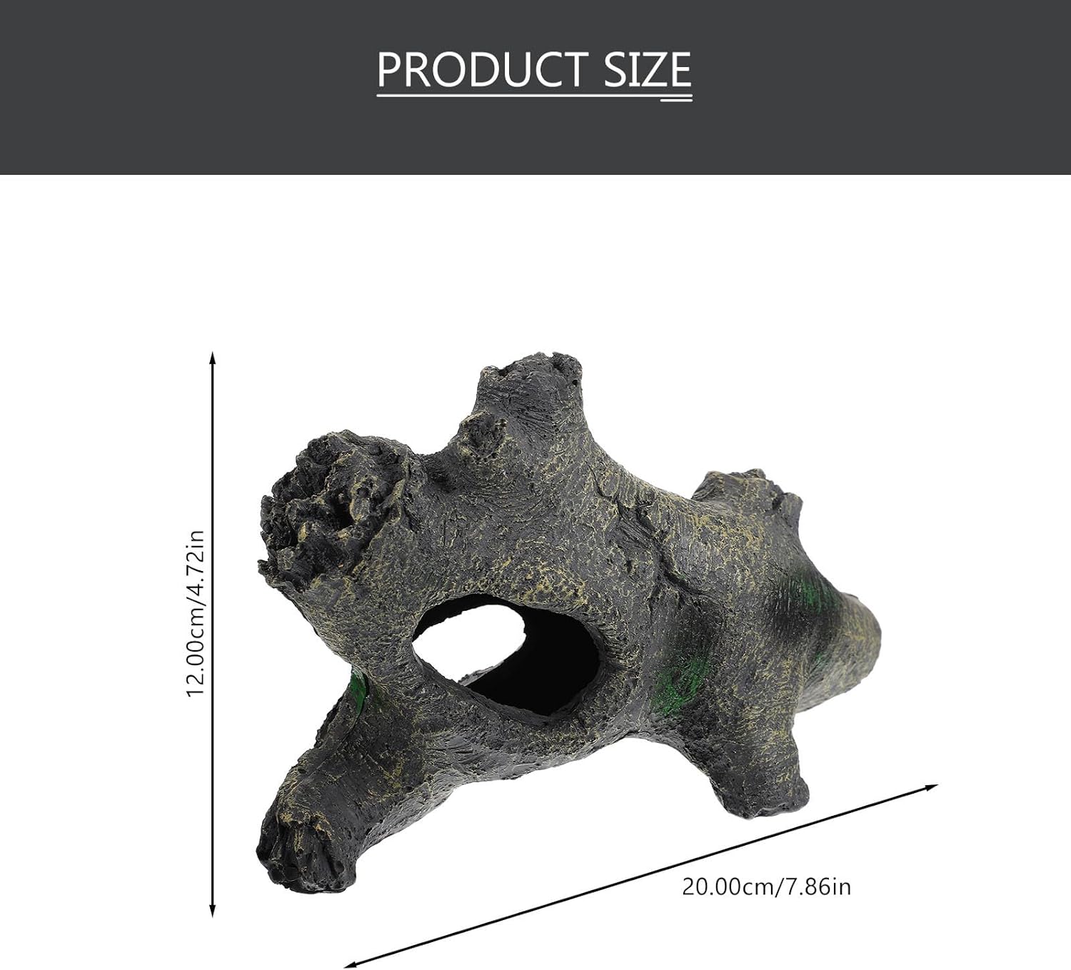 Toyvian Reptile Hideout Shelter Resin Cave with Natural Texture for Turtle Lizard and Scorpion Habitat Decor, Reptile Tank Hiding Box for Amphibians and Small Pets