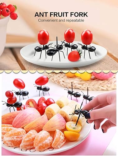 Miniatura 4 de Palillos de dientes de frutas y postres (24 piezas)  OOTSR - Recogedor de alimentos reutilizables para hormigas, aperitivos, pasteles, postres con