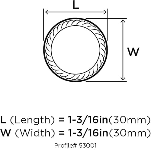 Miniatura 6 de Amerock  Pomo de gabinete  Bronce aceitado  Diámetro de 1-316 pulgadas (1.181 in)  Patrimonio diario  1 paquete  Perilla de cajón  Herrajes para