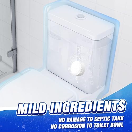 Miniatura 5 de Vacplus Limpiadores de inodoro  Paquete de 12, limpiador de inodoro doméstico, limpiadores automáticos de inodoro con blanqueador, limpiadores de