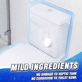 Vacplus Toilet Bowl Cleaners - 6 PACK, Household Toilet Cleaner, Automatic Toilet Bowl Cleaners with Bleach, Sustained-Release Toilet Tank Cleaners for Deodorizing and Descaling, 1.76 Ounces Each