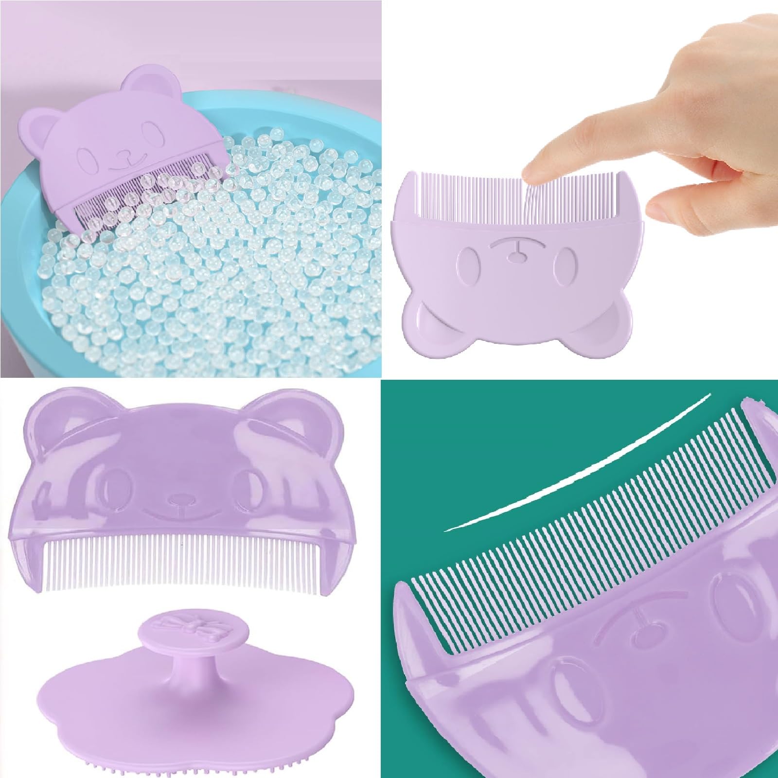 Brosse et Peigne pour Croûtes de Lait,Brosse en Silicone pour le Bain de Bébé,Brosse de Massage en Silicone,Brosse de Bain Pour Bébé,Brosse Pour Berceaux Pour Bébé pour Convient Aux Nouveau-Nés(2PCS)
