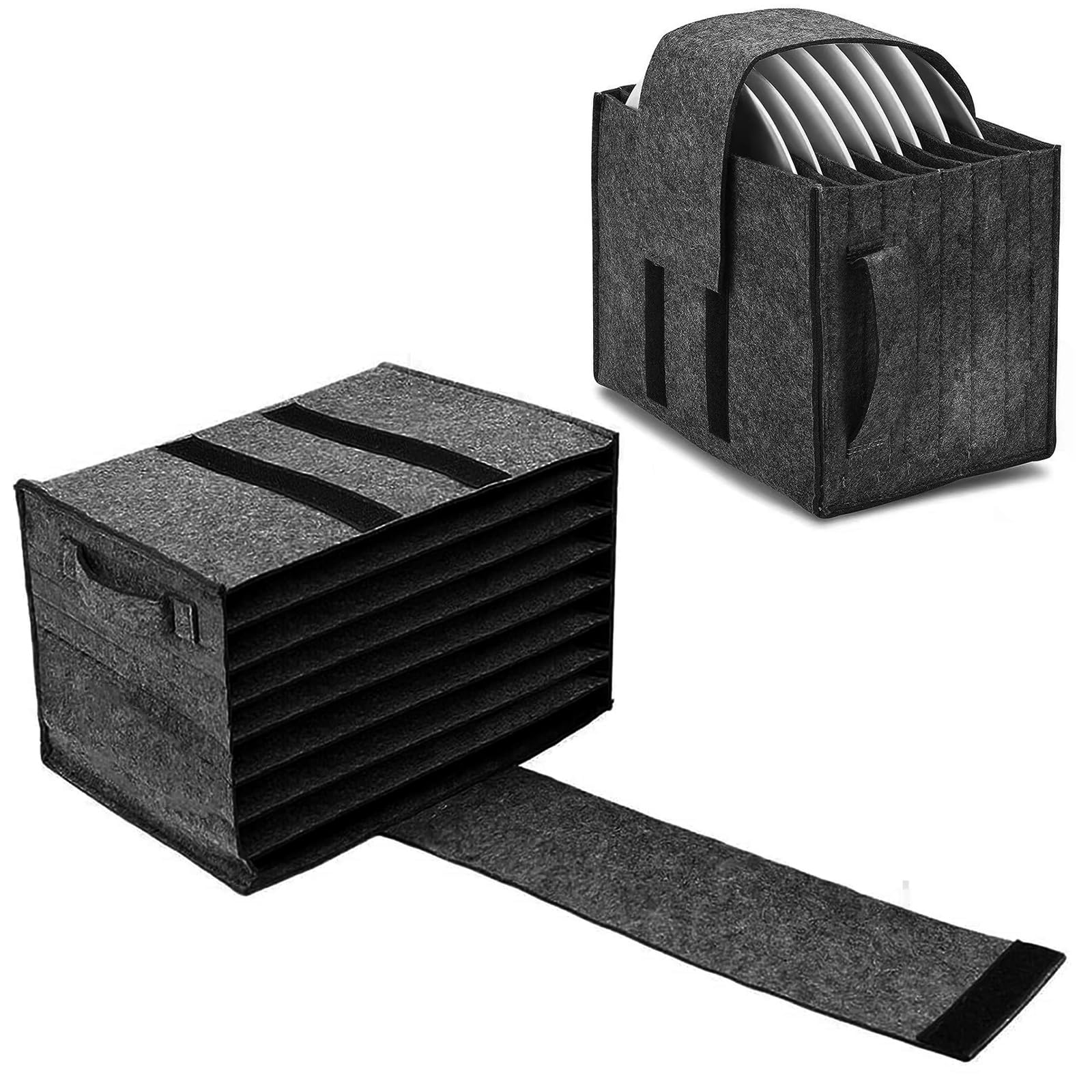 Porte-assiettes de camping-car, espace de rangement pour 8 assiettes, organiseur de camping, rangement pour caravane, bateau, cuisine mobile (1 pièce, gris foncé)