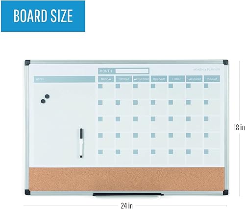 Miniatura 2 de MasterVision 3-en-1Calendario seco, Blanco