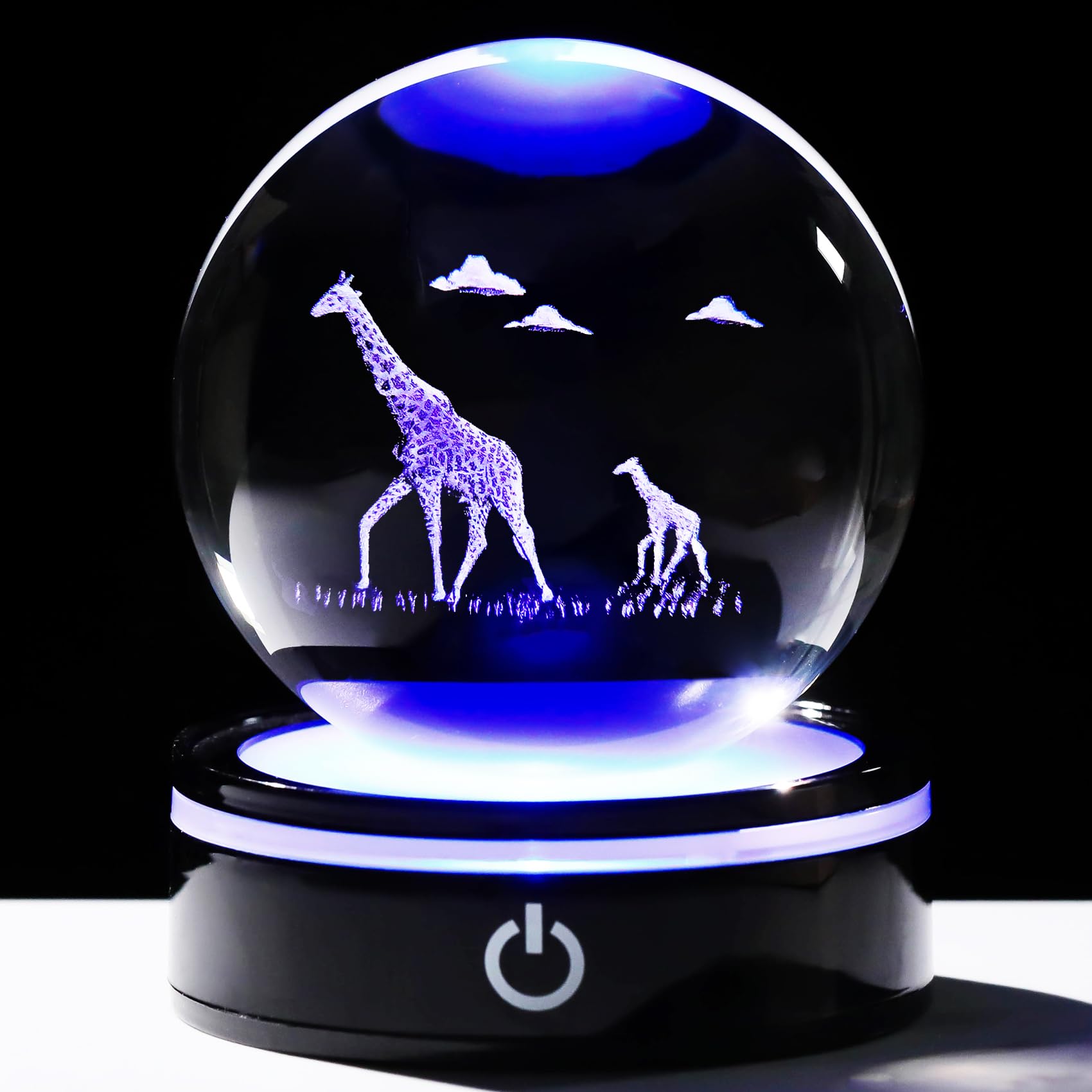 YWHL Giraffe Gifts for Women Men, 3D Giraffe Figurine Crystal Ball Decor