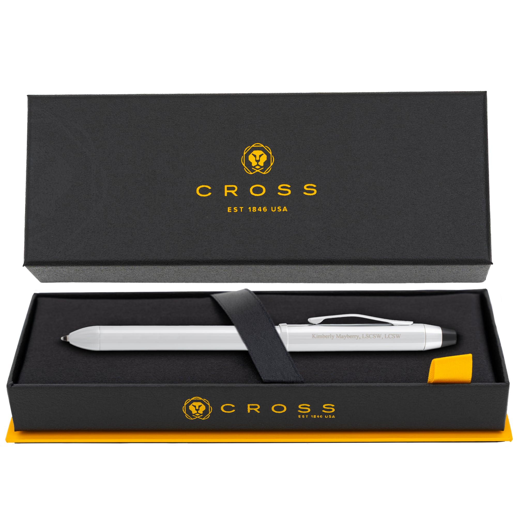 Engraved Cross Pen | Personalized Tech3+ Lustrous Chrome Multifunction Gift Pen AT0090-1. Ballpoint, Pencil, and Stylus. Custom Engraved