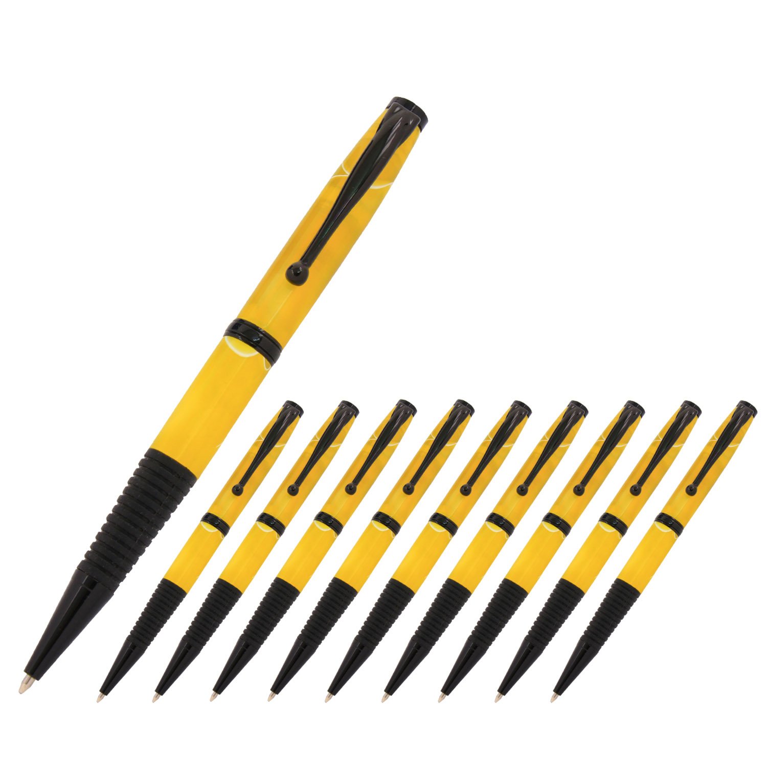 Legacy Woodturning, Comfort Pen Kit - Black Chrome, 10 Pack