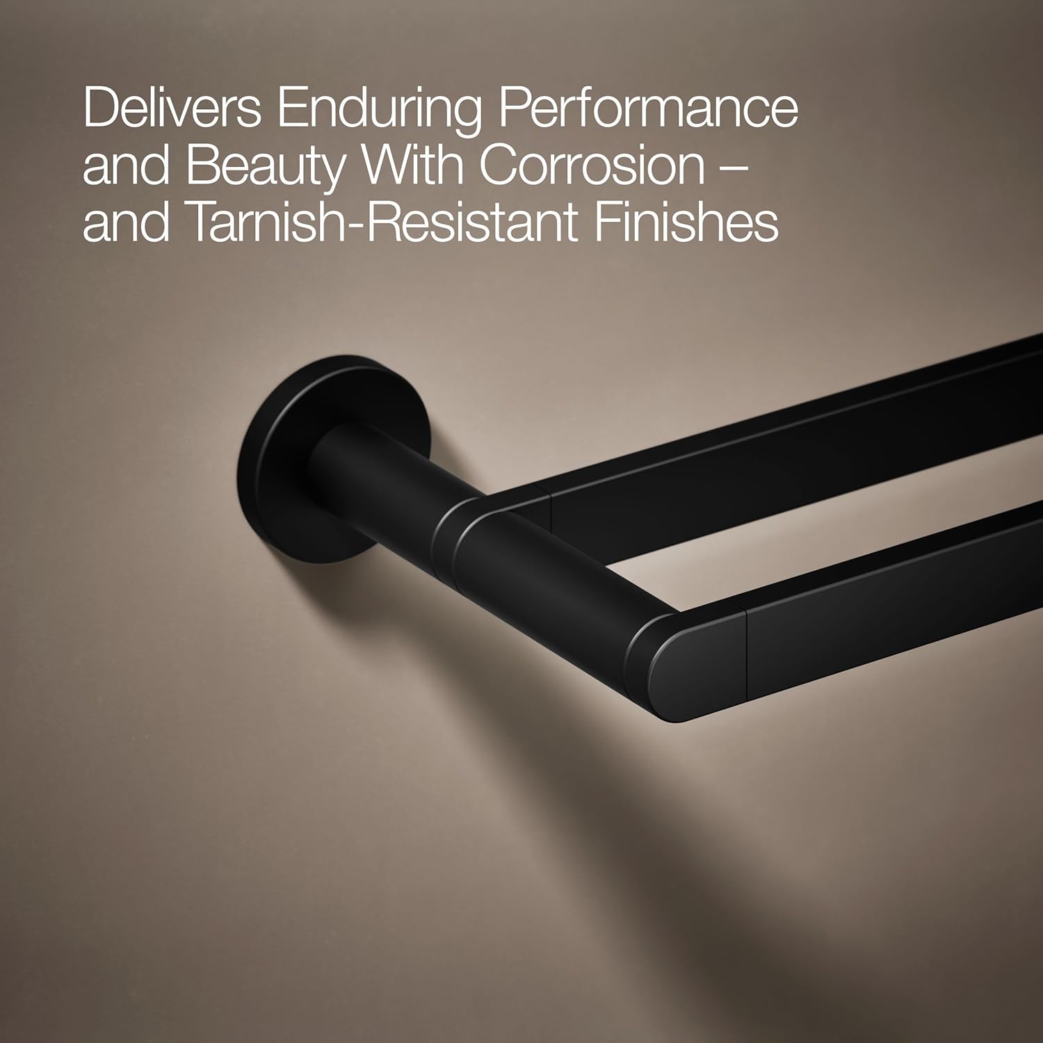 Kohler 73144-BL Composed® 24" Double Towel bar, Matte Black