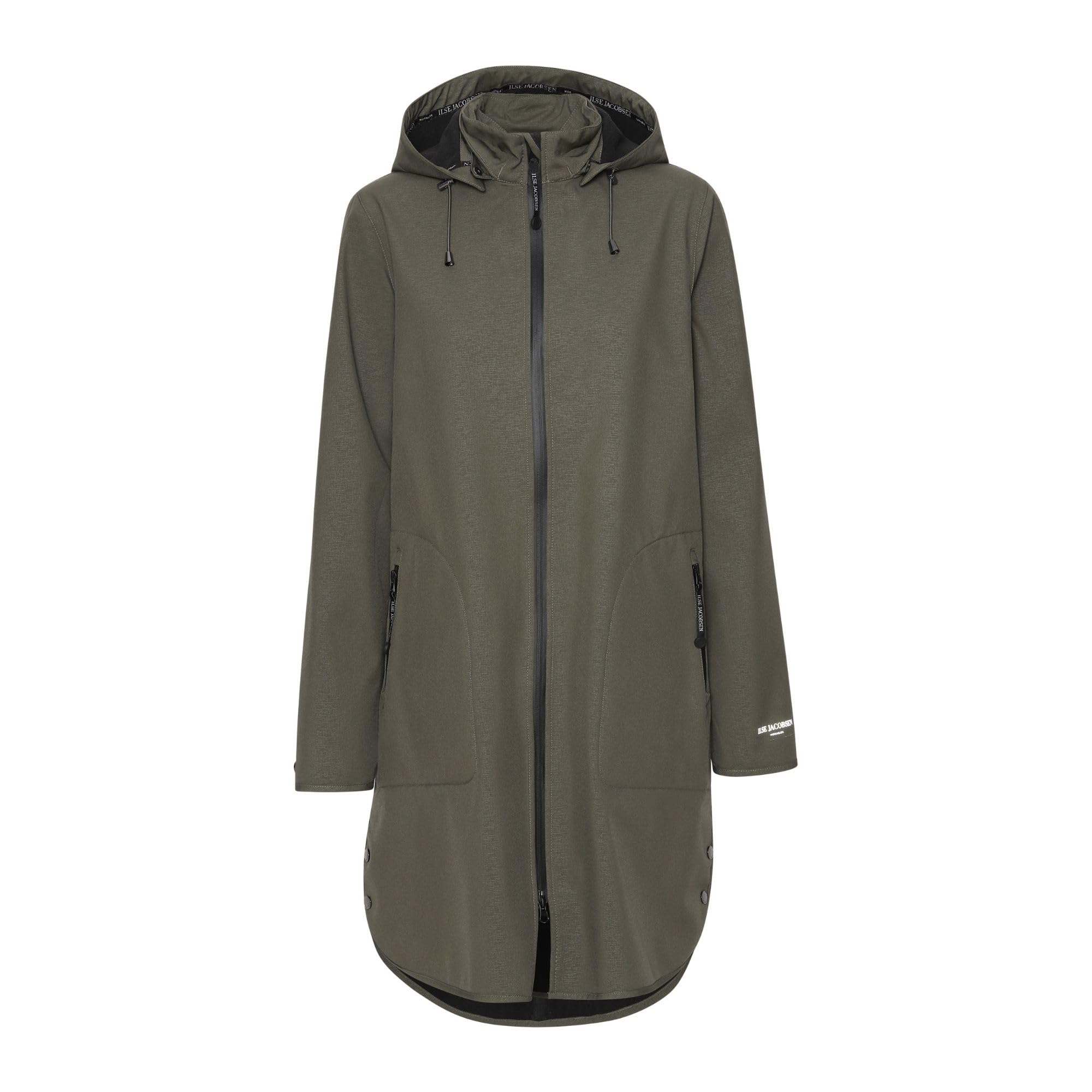 Ilse Jacobsen Women's Army Raincoat | A Light And Feminine Trench-Inspired Raincoat With A Waist Belt | Softshell 100% Polyester | Rain128 42