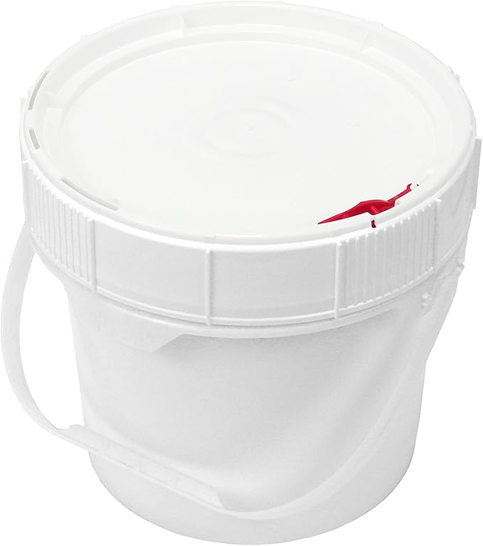 Screw Top Bucket, 2.5 Gallon, with White LifeLatch Lid