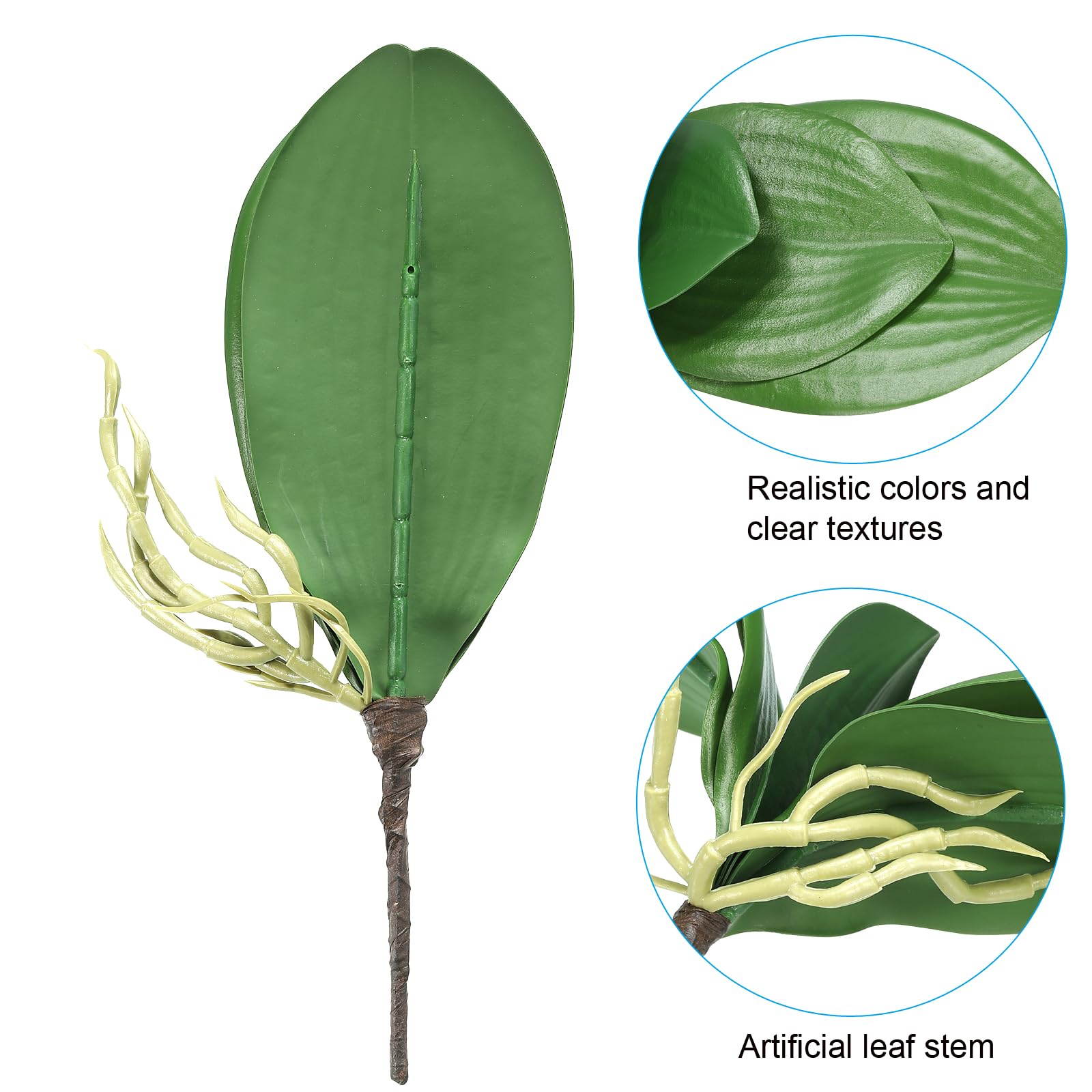 PATIKIL Faux Orchid Leaves 5.5 Inch - Image 4