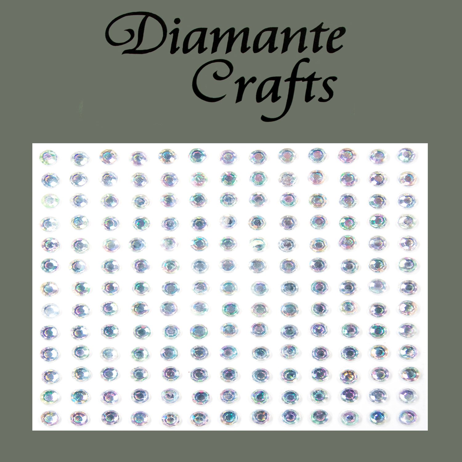 Diamante Crafts Clear 169 X 4Mm Iridescent Ab Diamante Self Adhesive Rhinestone Craft Embellishment Gems - Created Exclusively