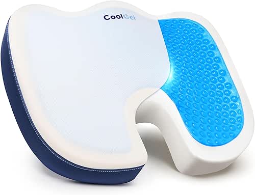 COOL GEL Memory Foam Seat Cushion, Gel Cooling Memory Foam,