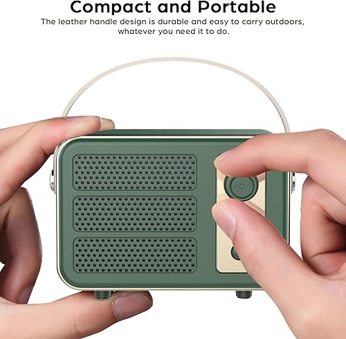 Miniatura 5 de Altavoz Bluetooth retro, JS-6949, morado, altavoz inalámbrico de estilo vintage con Bluetooth 5.0, salida de 5 W, tiempo de reproducción de 6 horas,