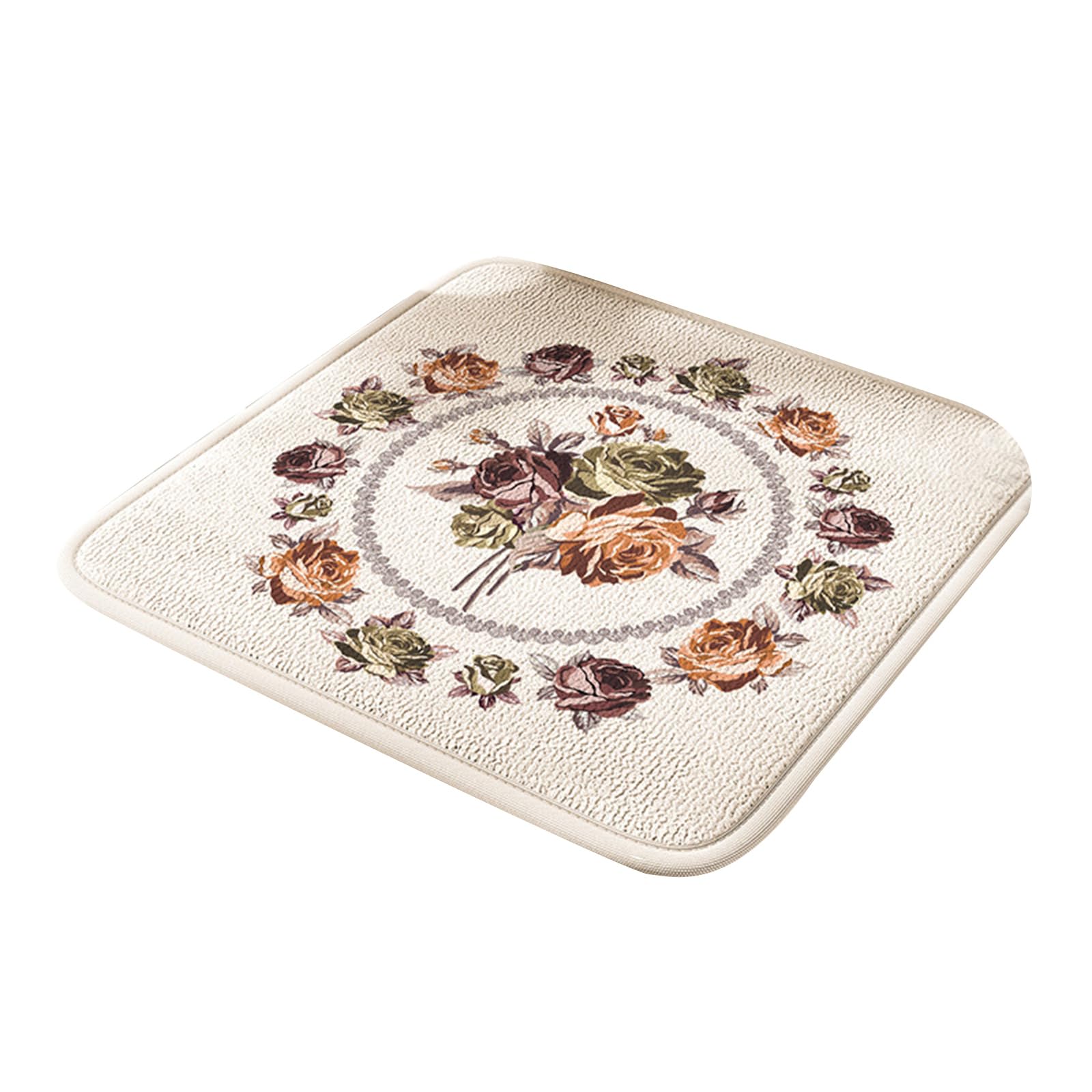 SVFOEBJM Memory Foam Chair Cushions With Flower Pattern And NonSlip Base For Comfort And Durability