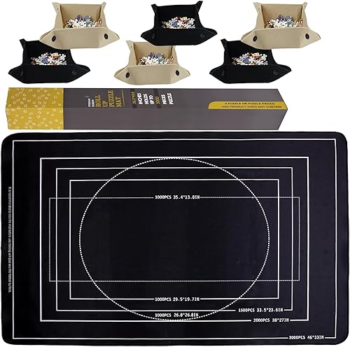 Alfombrilla de goma para rompecabezas sin arrugas, 2000 piezas, crucigrama, 1500, 1000, alfombrillas grandes para rompecabezas, bandejas enrollables