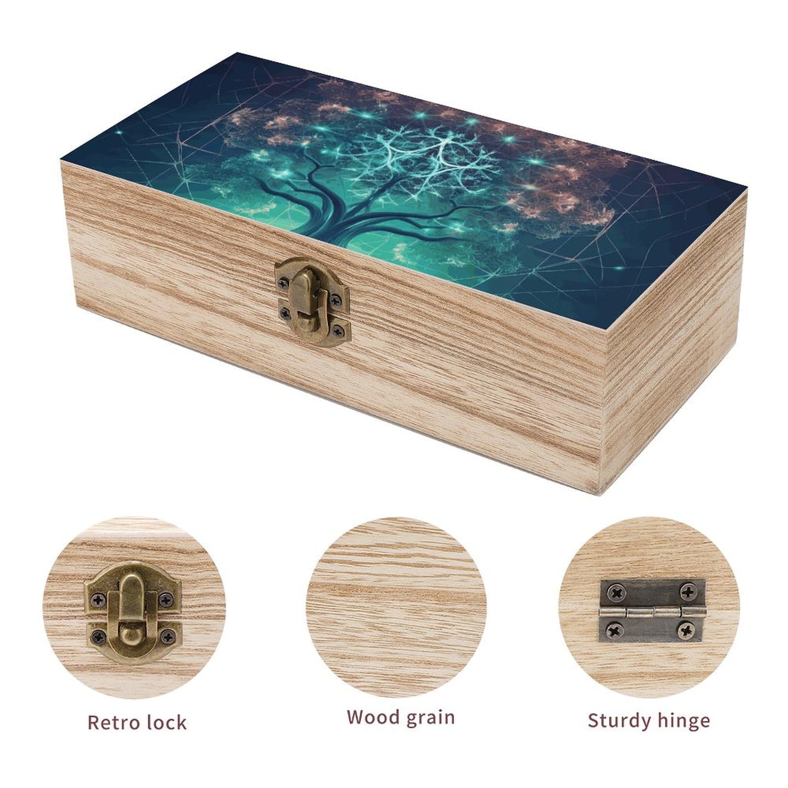 Amazon.com: Wooden Storage Box Digital Futuristic Tree Icon